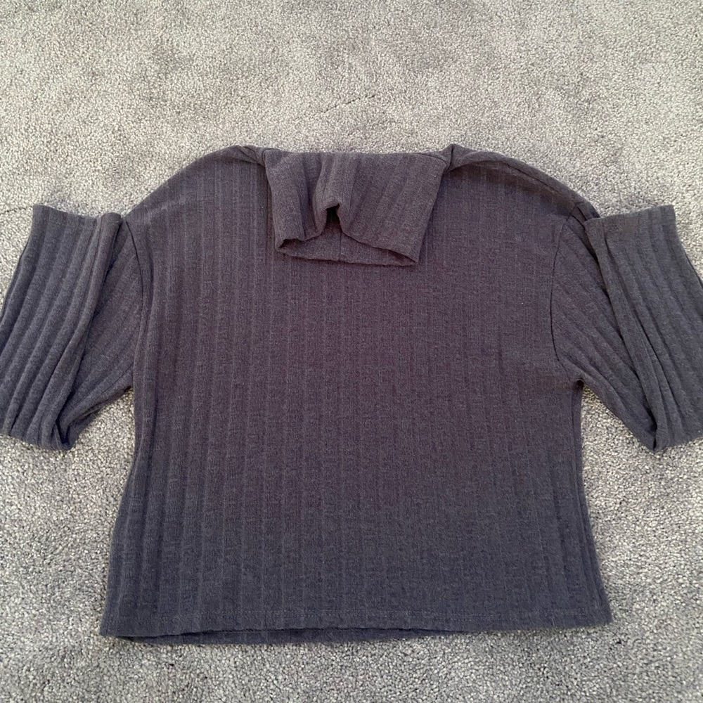 Dark gray turtleneck
